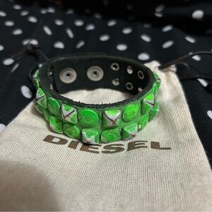 Diesel Green Studded Women's Watch Bracelet